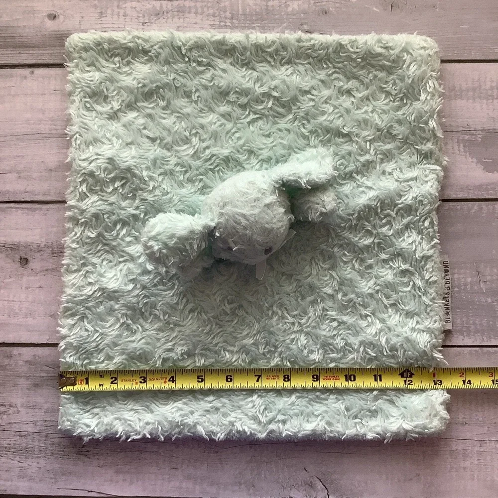 Blankets & Beyond‎ Mint Green Bunny Rabbit Lovey Security Baby Rosettes